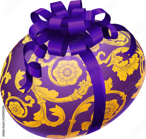 Purple and gold Easter Egg ...