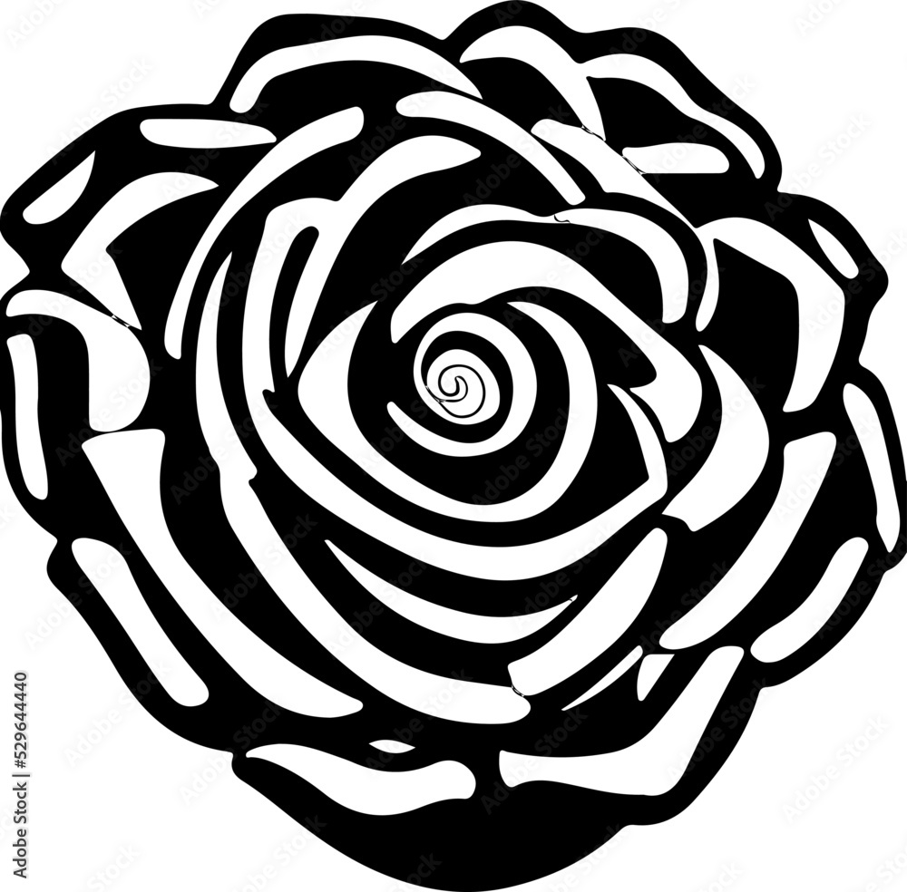 Silueta de flore en fondo blanco Silueta de flore en fondo blanco