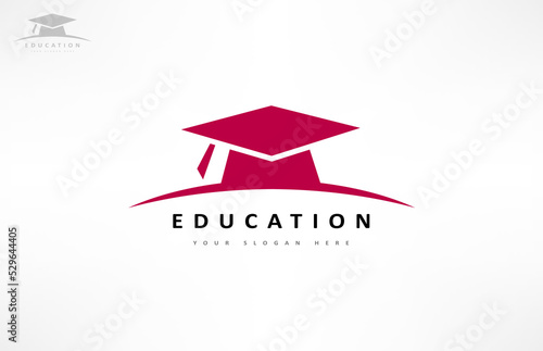 graduation hat logo education vector