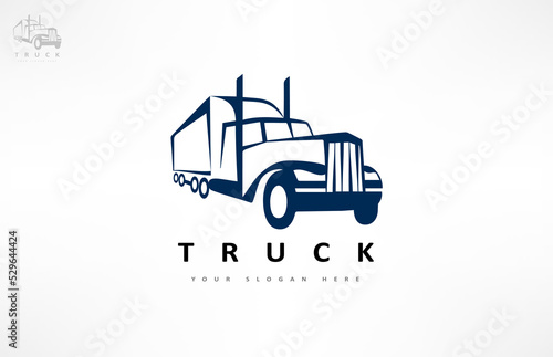 Truck logo vector. Trucking design. Truck repair.