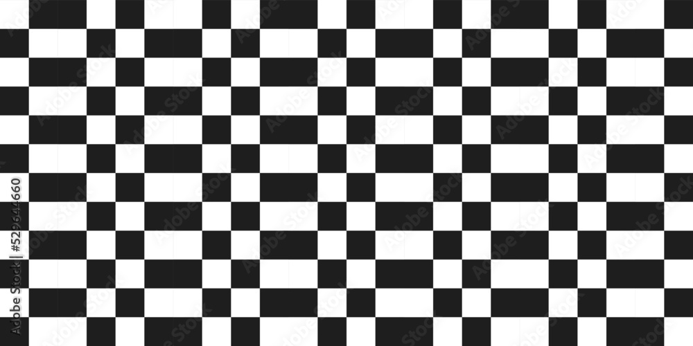 Fototapeta premium Checkered squares alternate with a number of rectangular ones. Vector for decor and print seamless simple.