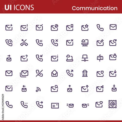 Simple Set of Communication Related Vector Line Icons. Contains such Icons as Conversation, SMS, Notification, contact, mobile, phone, location Group Chat and more.