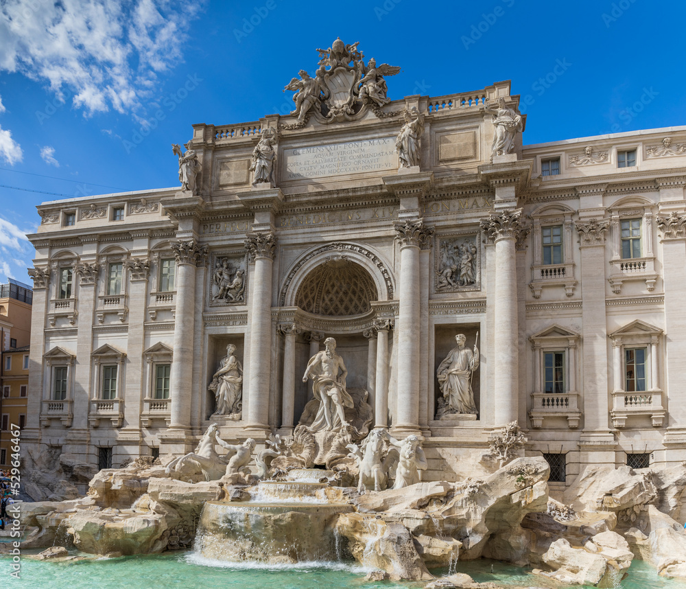 The ‘Fontana di Trevi’(Trevi Fountain) is perhaps the most famous fountain in the world in Rome, Italy. 
