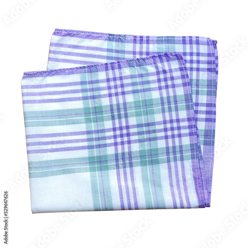 Vintage stripped cotton Handkerchief for men isolated.