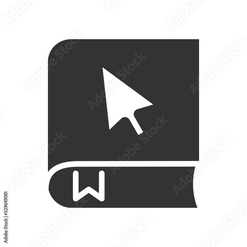 ebook vector glyph icon isolated on white background. ebook stock vector icon for web, mobile app and ui design