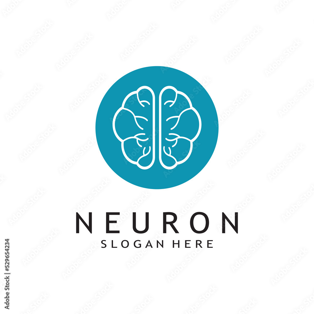 nerve cell logo or neuron logo with vector template nerve cell logo or neuron logo with vector template