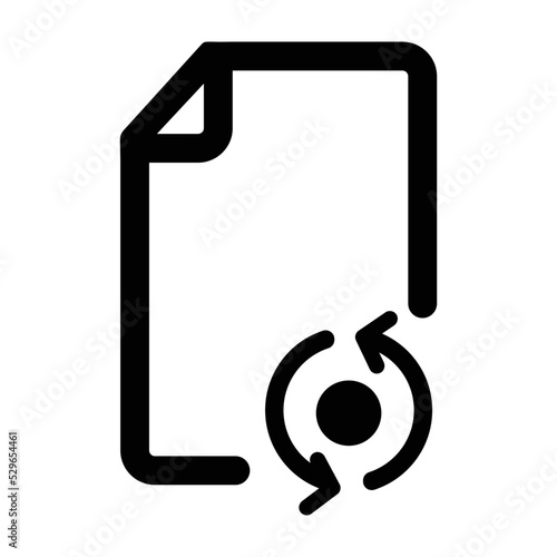 Synchronize file Isolated Vector icon