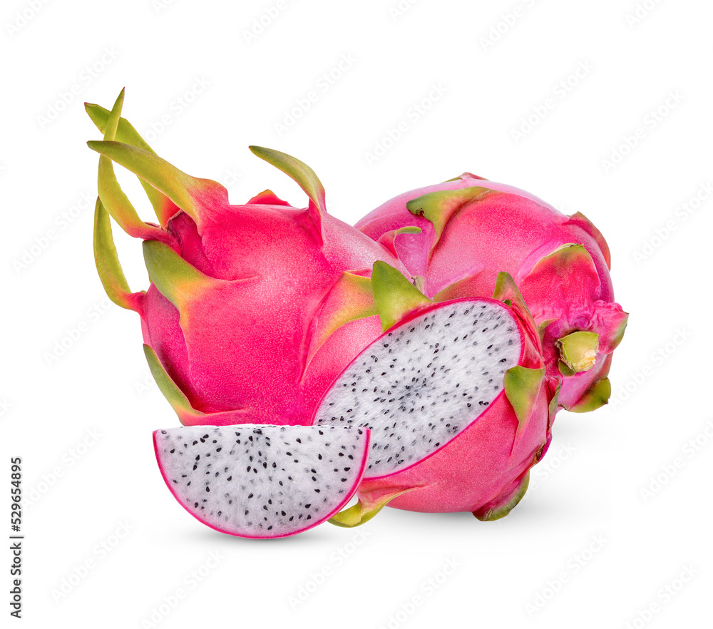 Dragon fruits isolated on transparent background (.PNG) Dragon fruits isolated on transparent background (.PNG)