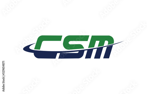 CSM unique vector logo design, CSM Creative logo design with white background
