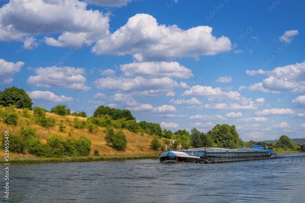 Fototapeta premium Barge on the Rhine–Main–Danube Canal