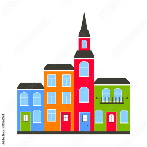 Abstract city on a transparent background.