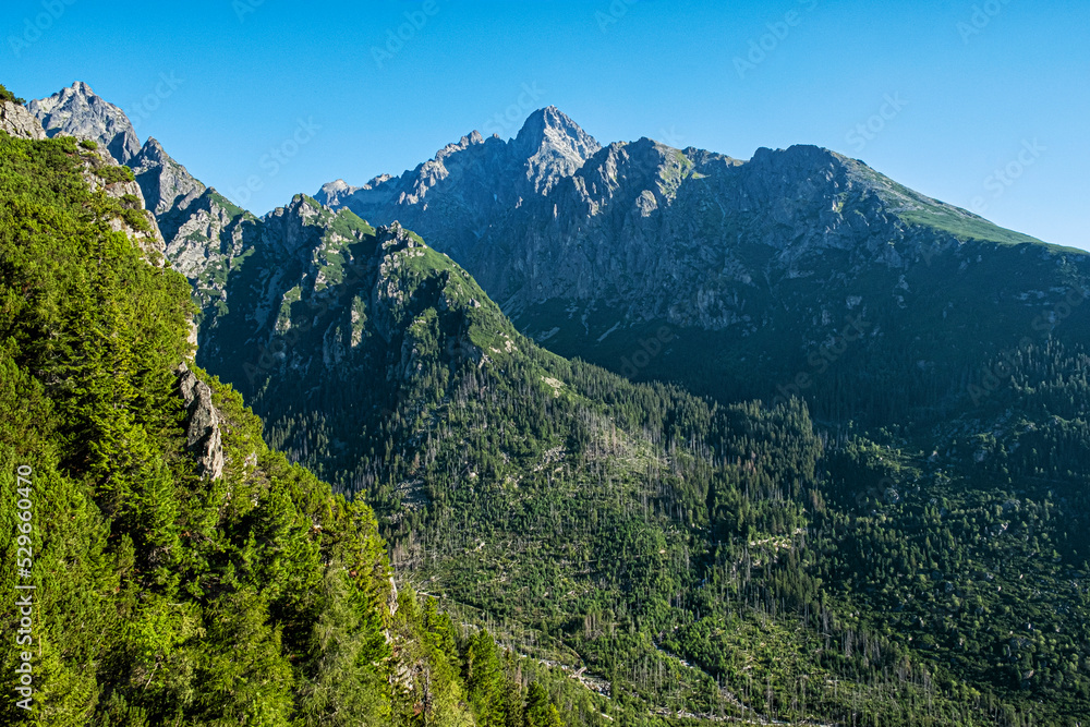 Lomnicky peak from Slavkov lookout, High Tatras, Slovakia
