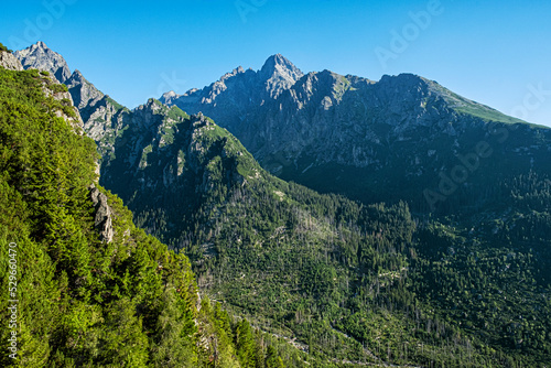 Lomnicky peak from Slavkov lookout  High Tatras  Slovakia