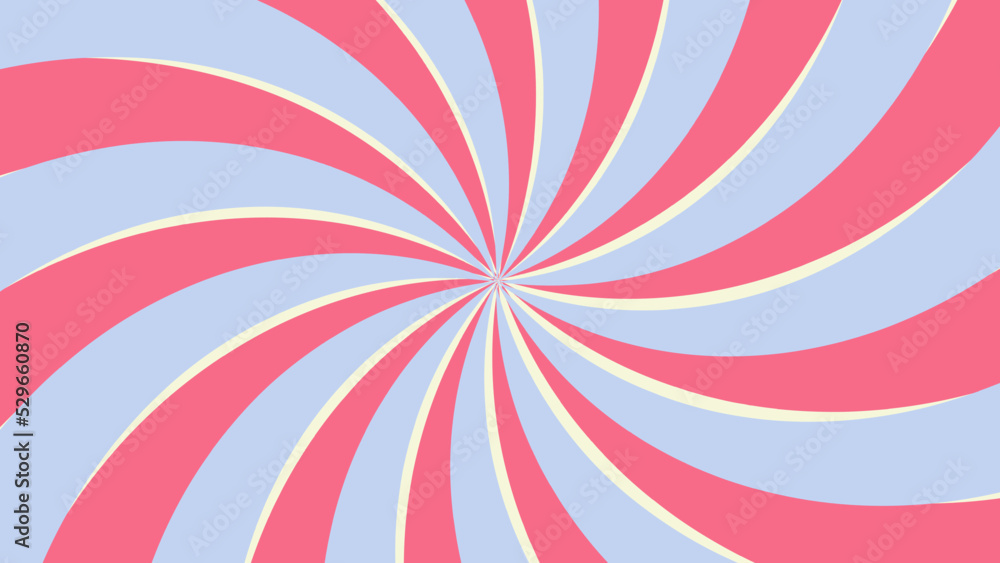 Fototapeta premium aesthetic retro pink and blue spiral striped backdrop illustration, perfect for wallpaper, backdrop, postcard, background, banner for your design
