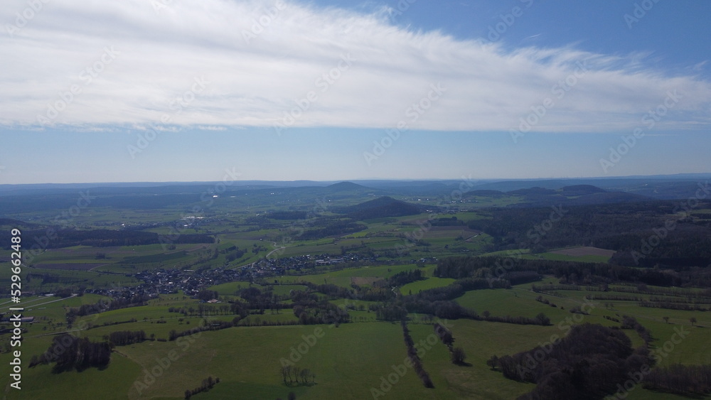 Obraz premium Naturschutzgebiet Schwarze Berge im Süden der bayrischen Rhön