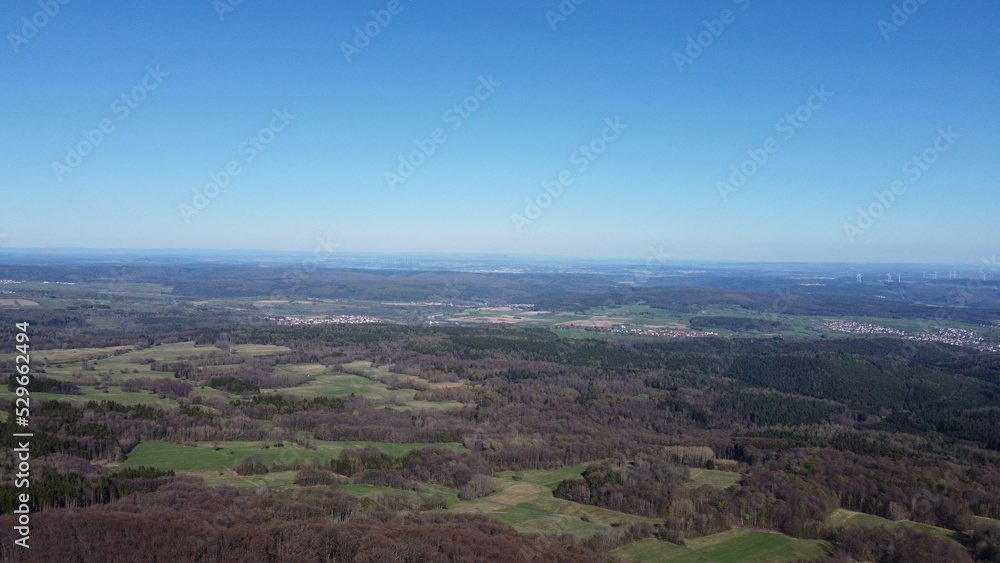 Obraz premium Naturschutzgebiet Schwarze Berge im Süden der bayrischen Rhön