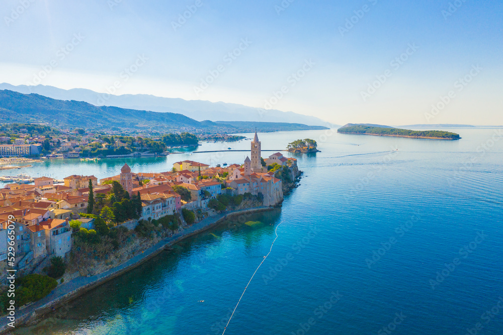 Beautiful cityscape of Croatia, the city of Rab