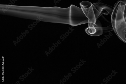 Smoke steam set on black color background