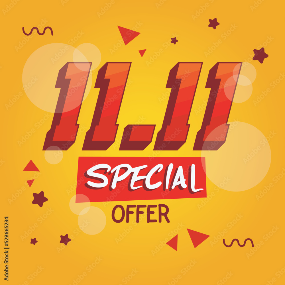 Obraz premium 11 11 special offer poster