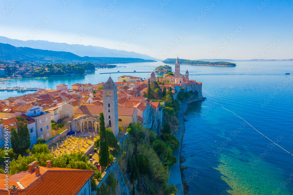 Beautiful cityscape of Croatia, the city of Rab