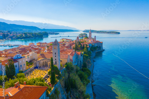 Beautiful cityscape of Croatia, the city of Rab photo