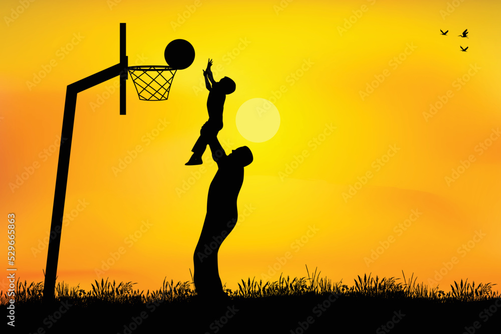 cute father and son silhouette graphic cute father and son silhouette graphic