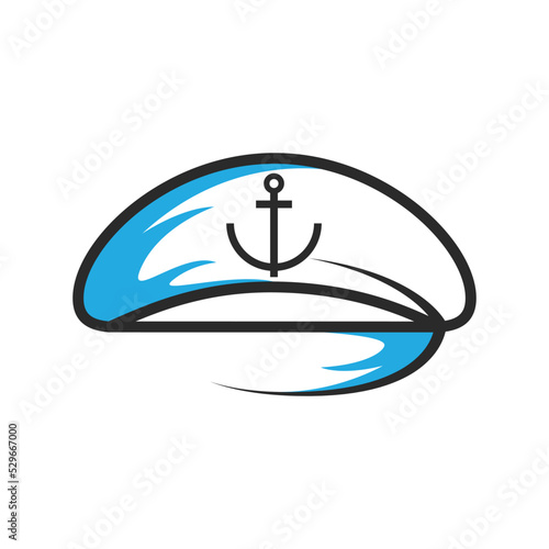 Illustration of marine hat icon