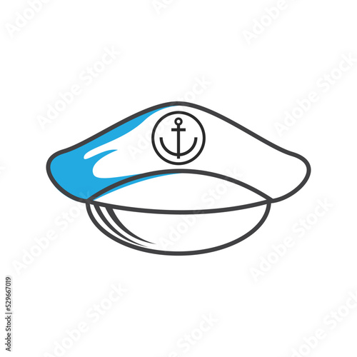 Illustration of marine hat icon
