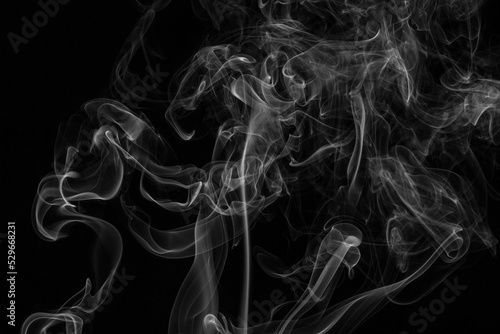Fototapeta Naklejka Na Ścianę i Meble -  Smoke steam set on black color background