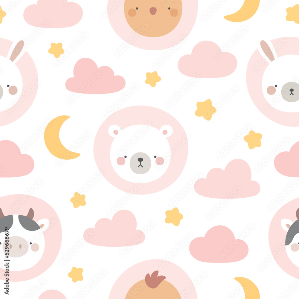 Seamless farm animals pattern Seamless farm animals pattern