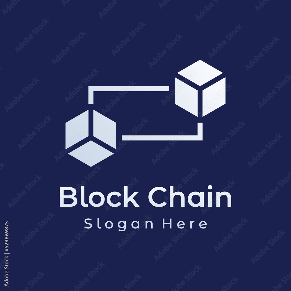 Block chain logo template design.Geometric block chain with hexagons, modern technology box. Block chain for business, technology and data signs. Block chain logo template design.Geometric block chain with hexagons, modern technology box. Block chain for business, technology and data signs.