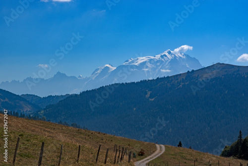 Panorama sur le massif du Mont-Blanc