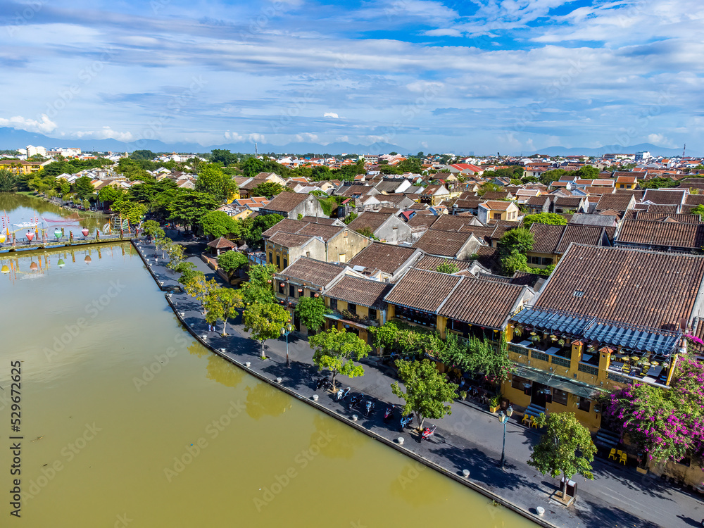 view of Hoi An ancient town which is a very famous destination of Vietnam