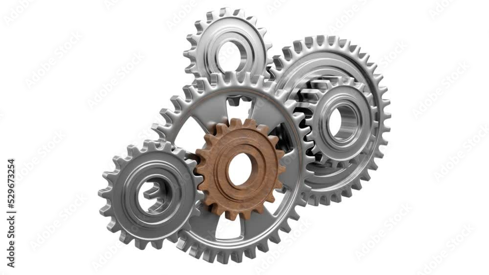 Industrial video background with gears. 3d animation. Industrial video background with gears. 3d animation.
