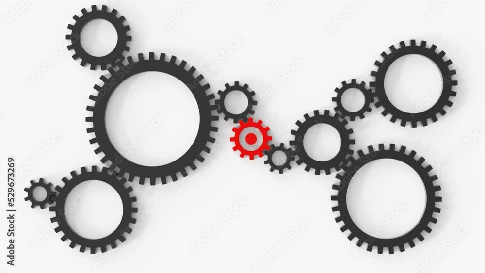 Industrial video background with gears. 3d animation. Industrial video background with gears. 3d animation.