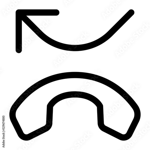 phone arrow missing icon