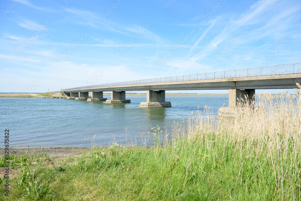 Bridge over a strait in the Baltic Sea