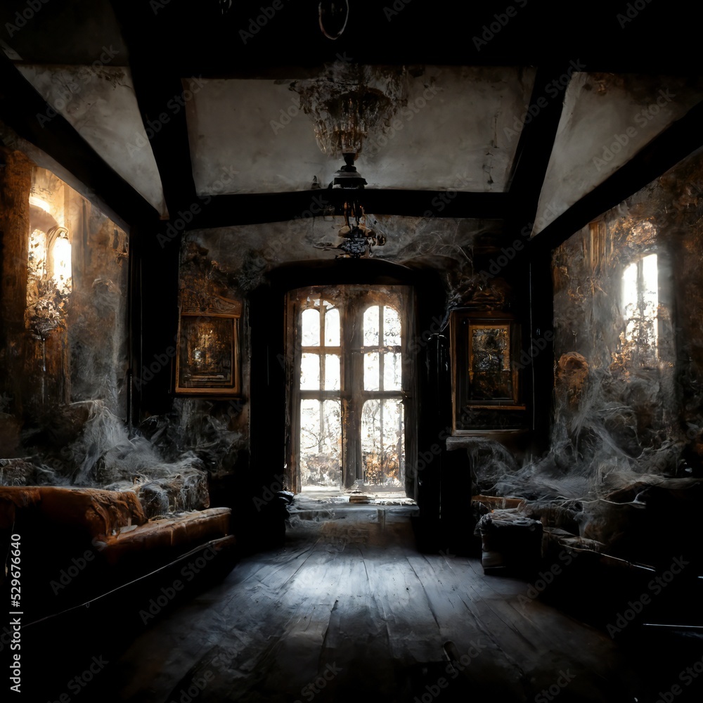 Abandoned Haunted House Interior Abandoned Haunted House Interior
