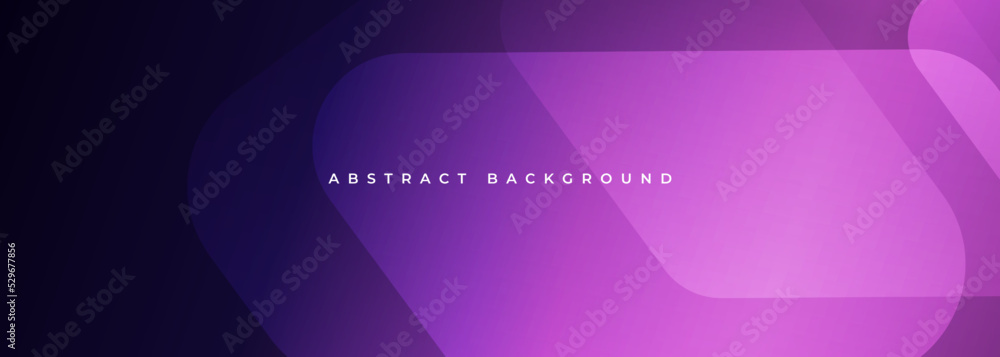 Deep purple and pink colours gradient wide abstract background. Abstract modern trendy color gradient banner with geometric shapes. Vector illustration. Deep purple and pink colours gradient wide abstract background. Abstract modern trendy color gradient banner with geometric shapes. Vector illustration.