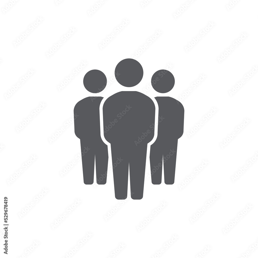 People linear icon. Squad vector illustration. Team pictogram. group logo icon. Vector illustration People linear icon. Squad vector illustration. Team pictogram. group logo icon. Vector illustration