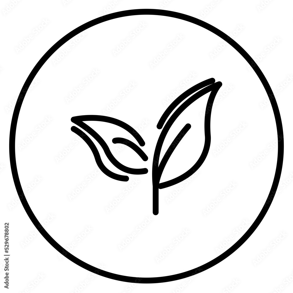 Fototapeta premium leafline icon set stock vector. illustration set