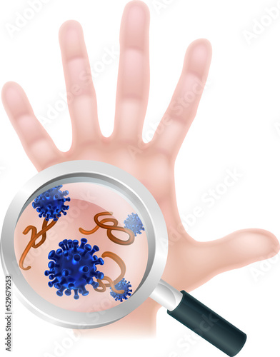 Magnifying Glass Hand Bacte...