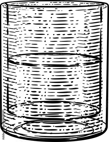 Drinks Glass in a Woodcut E...
