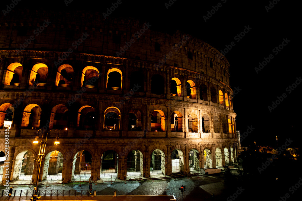 roman colosseum at night ancient building architecture history and art ancient stone