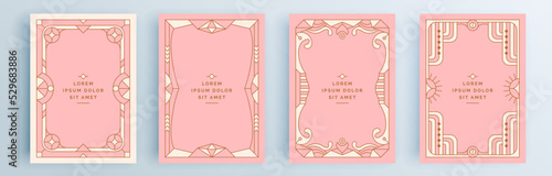 Modern abstract covers set, minimal covers design. Colorful geometric background, vector illustration.	
