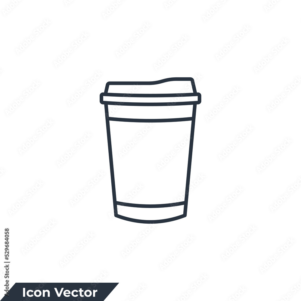 Coffee Cup cone icon logo vector illustration. Disposable cup symbol template for graphic and web design collection Coffee Cup cone icon logo vector illustration. Disposable cup symbol template for graphic and web design collection