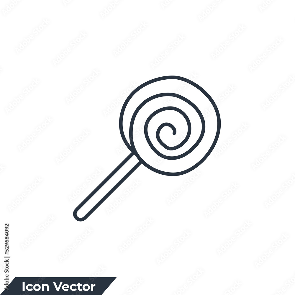 lollipop icon logo vector illustration. spiral lollipop symbol template for graphic and web design collection lollipop icon logo vector illustration. spiral lollipop symbol template for graphic and web design collection
