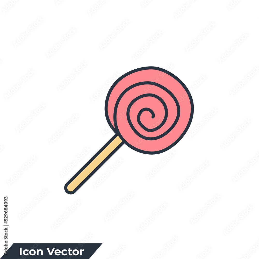 lollipop icon logo vector illustration. spiral lollipop symbol template for graphic and web design collection lollipop icon logo vector illustration. spiral lollipop symbol template for graphic and web design collection