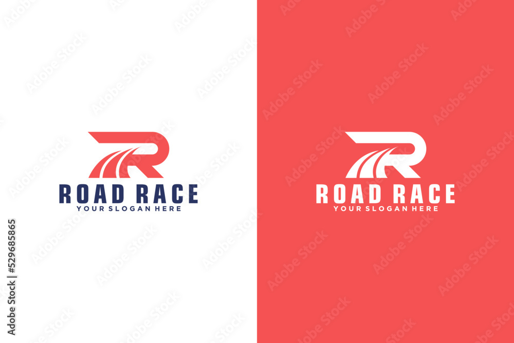 Roa Racing Logo logo road design with letter R and road, racing, automotive Stock ...
