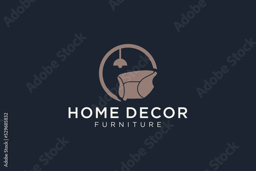 furniture logo design inspiration, sofa, table, home furniture